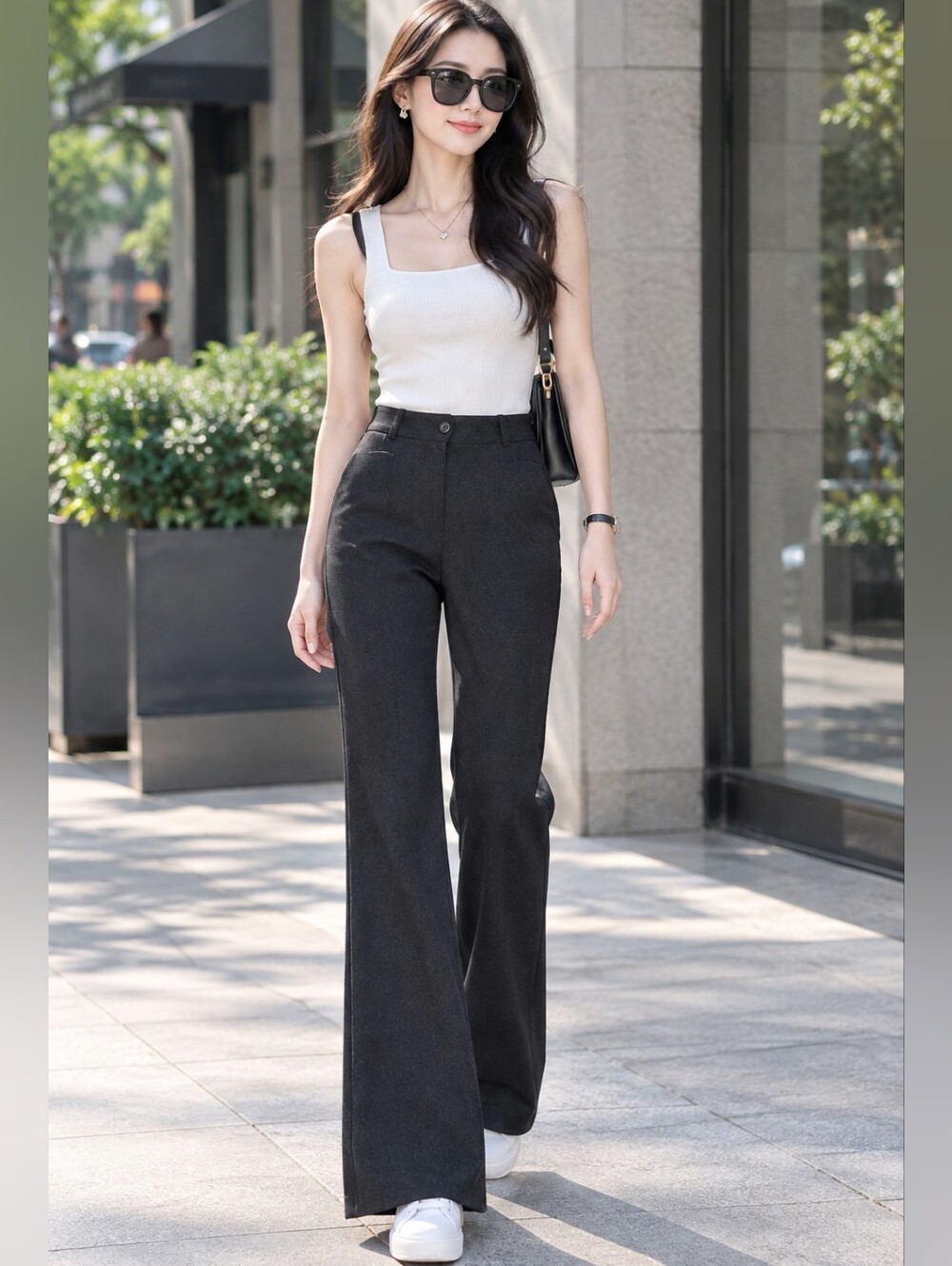 Calvin Klein Black Boot-Cut Dress Pants Stretchy Size 10